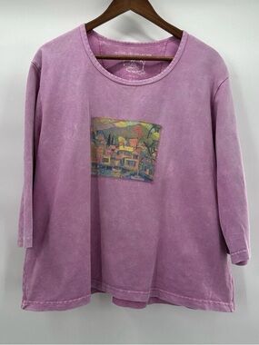 Michael Leu Shirt Top Womens
XL Pink Art To Wear Boxy Top